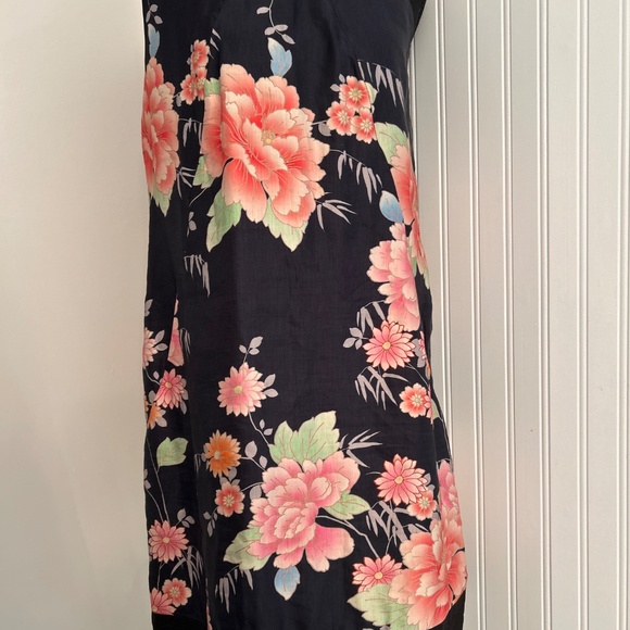 Johnny Was Silk Lined Linen Floral Dress - Picture 2 of 5